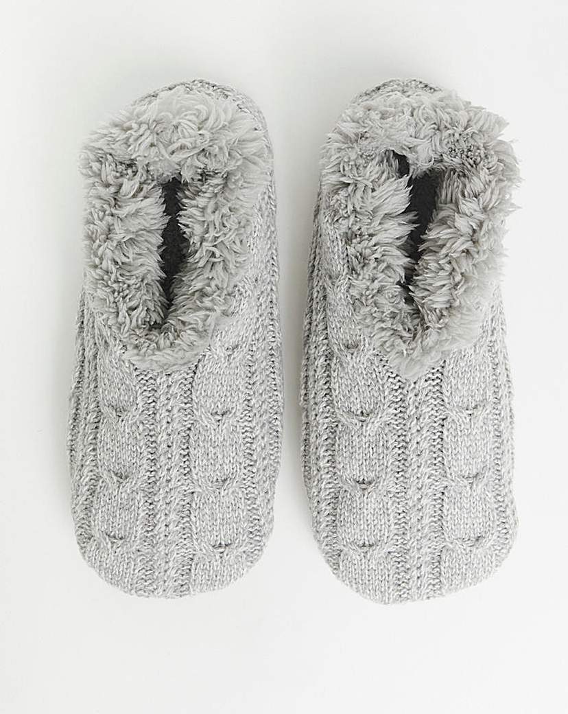 New In - Thermal Cable Knit Slipper Socks