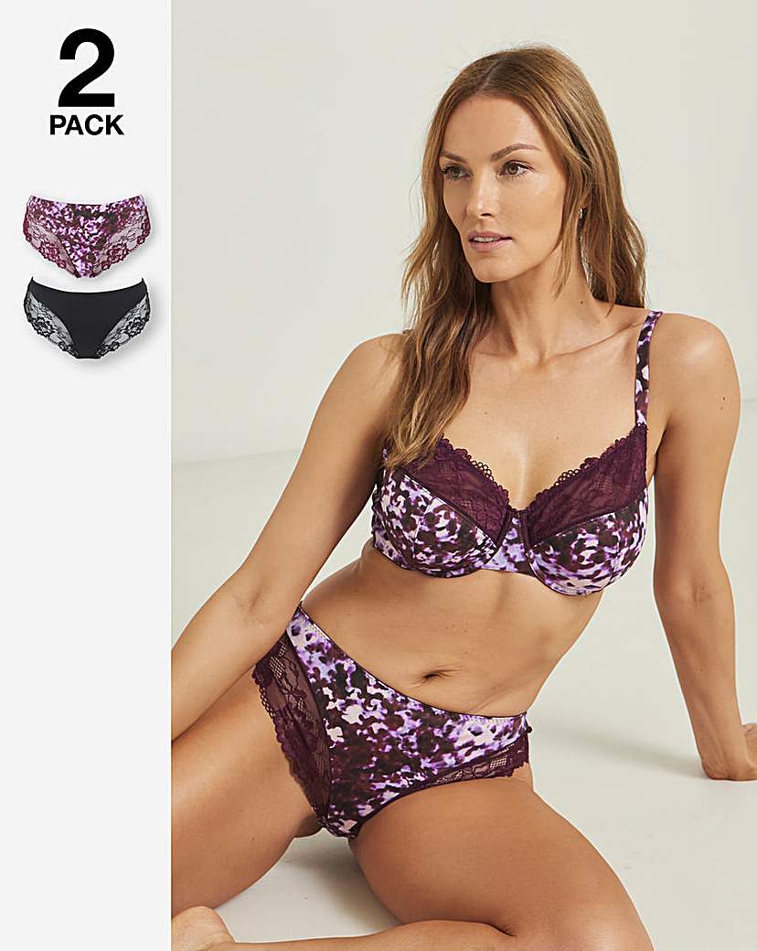 2 Pack Adrianne Midi Knickers