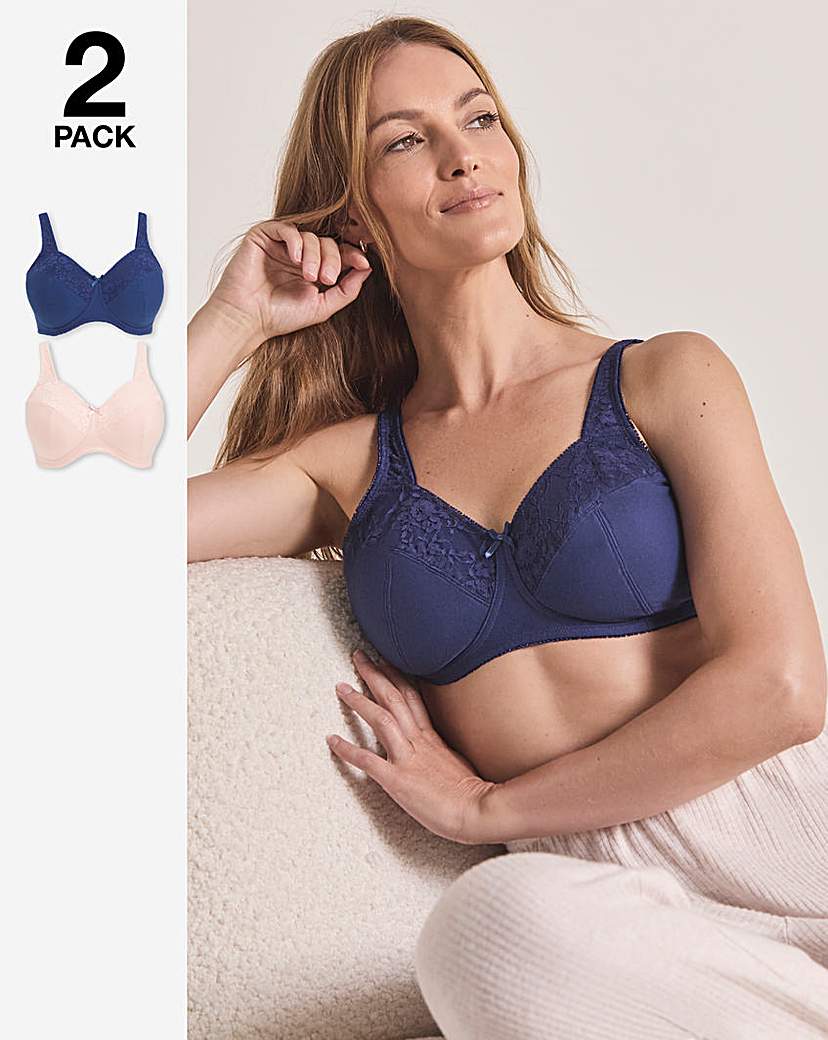 New In - 2 Pack New Sarah Full Cup Non Wired Bras