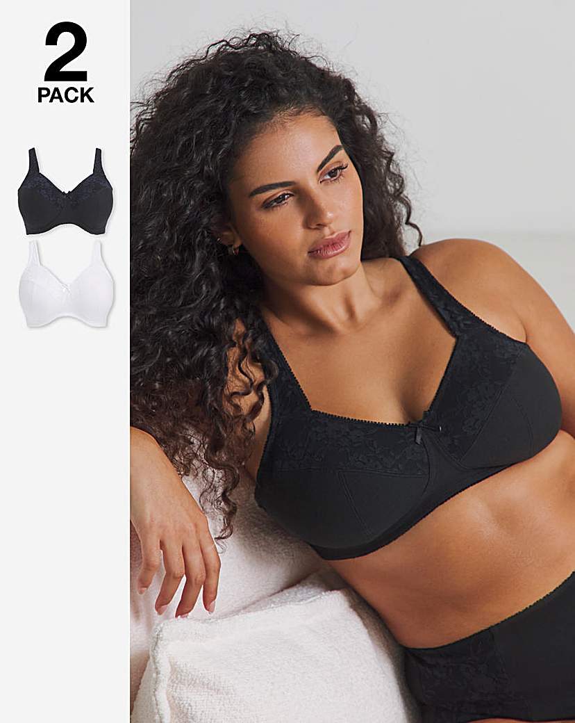 New In - 2 Pack New Sarah Full Cup Non Wired Bras