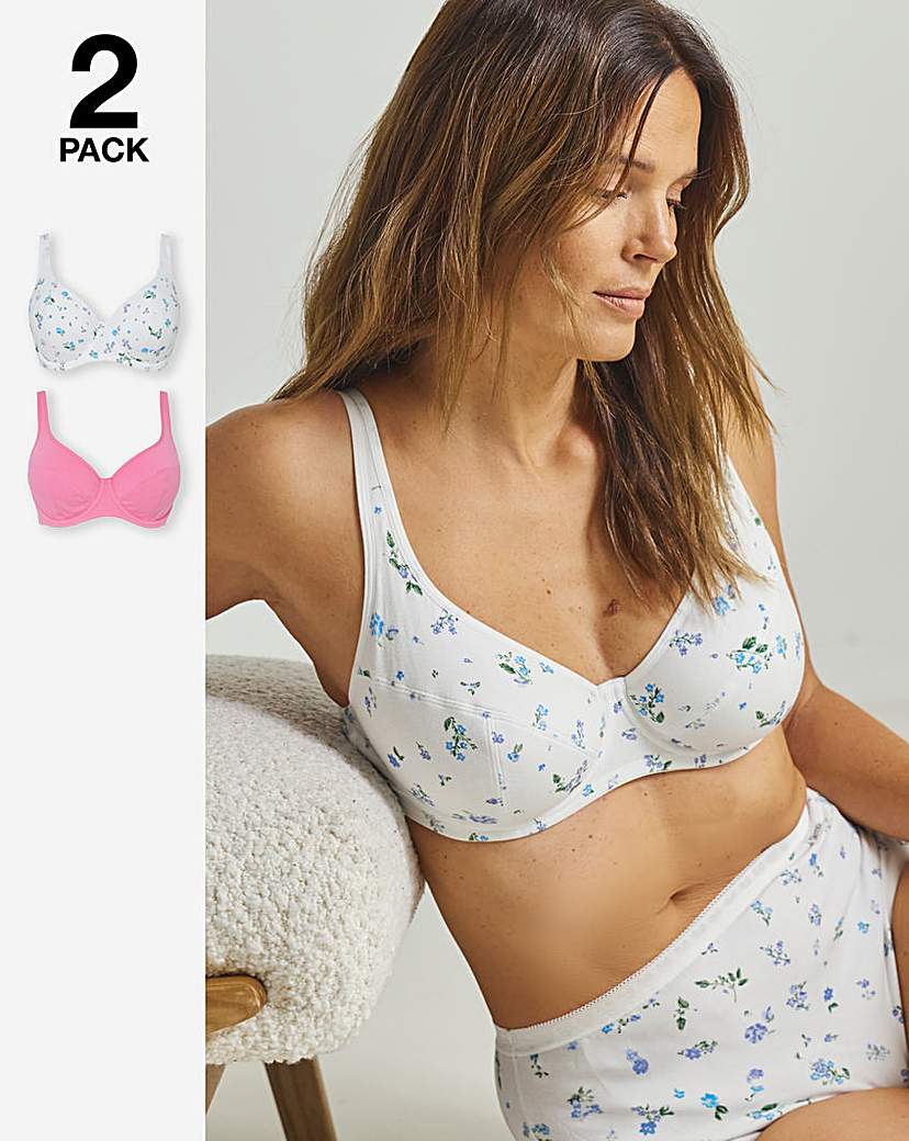 2 Pack Slimma Cotton Full Cup Bras