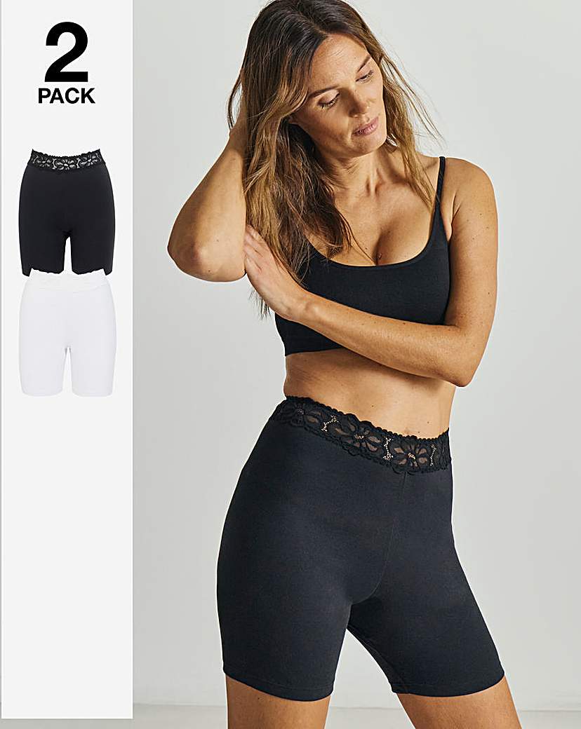 2 Pack Lace Trim Shorts