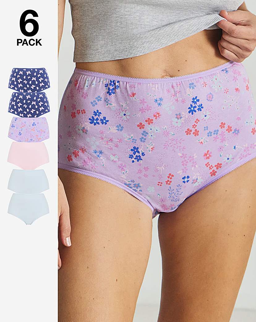 6 Pack Full Brief Knickers