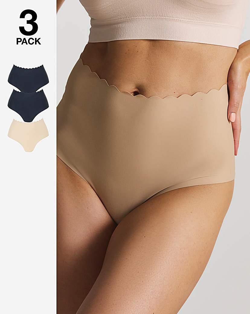 3Pack Scallop No VPL Knickers