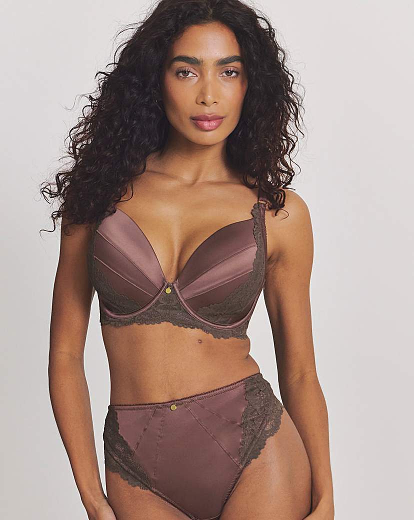 Pretty Secrets Satin & Lace Thong