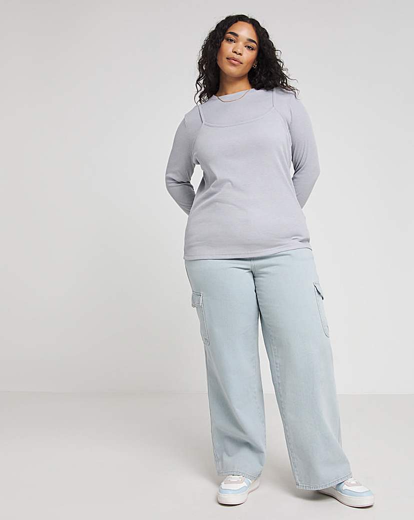 Grey 2 in 1 Top
