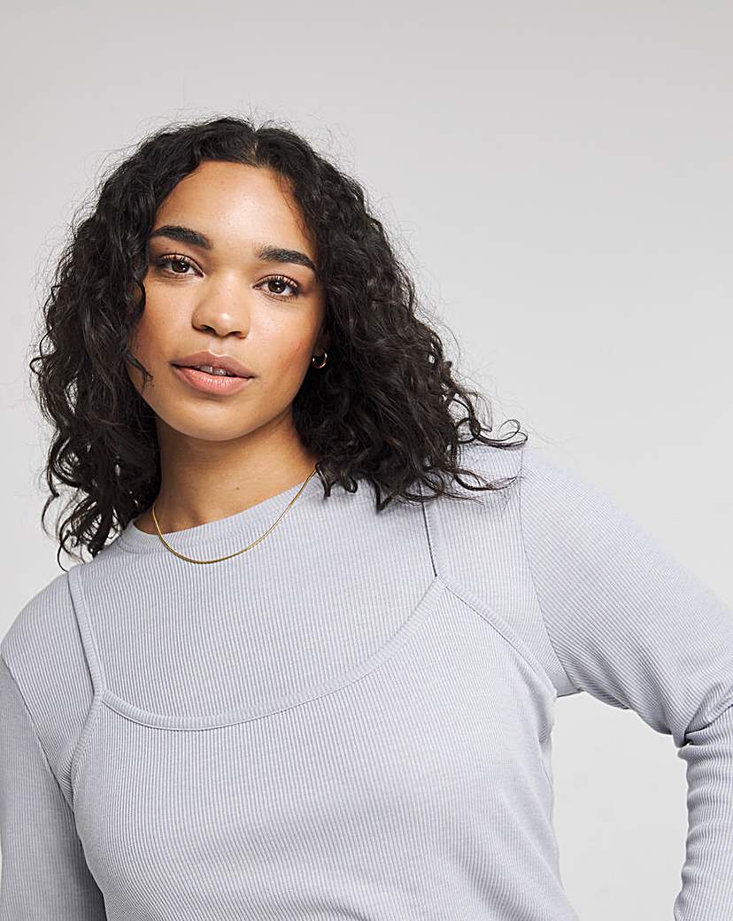 Grey 2 in 1 Top