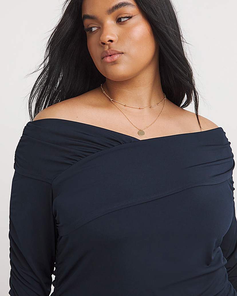 Ruched Off The Shoulder Top