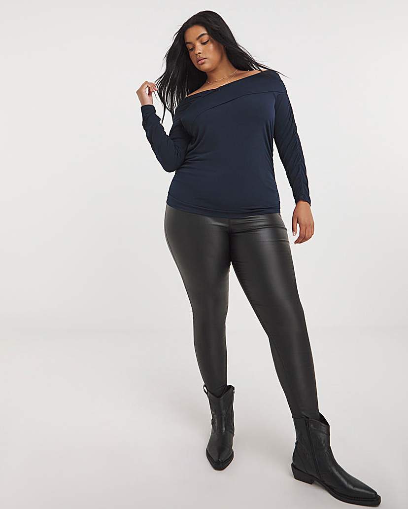Ruched Off The Shoulder Top
