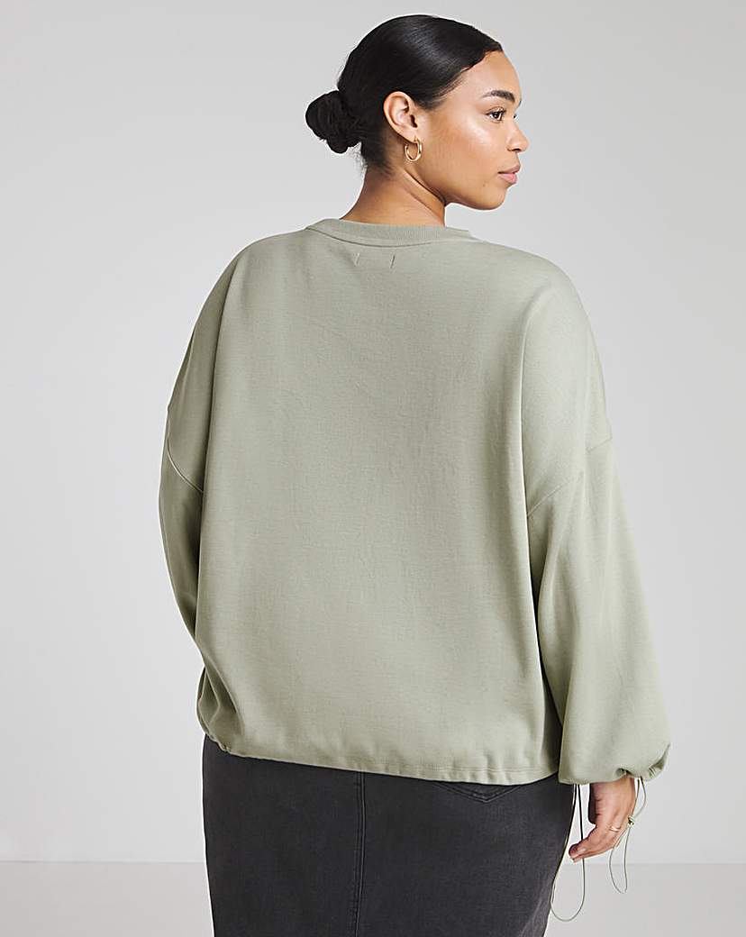 Toggle Detail Sweatshirt