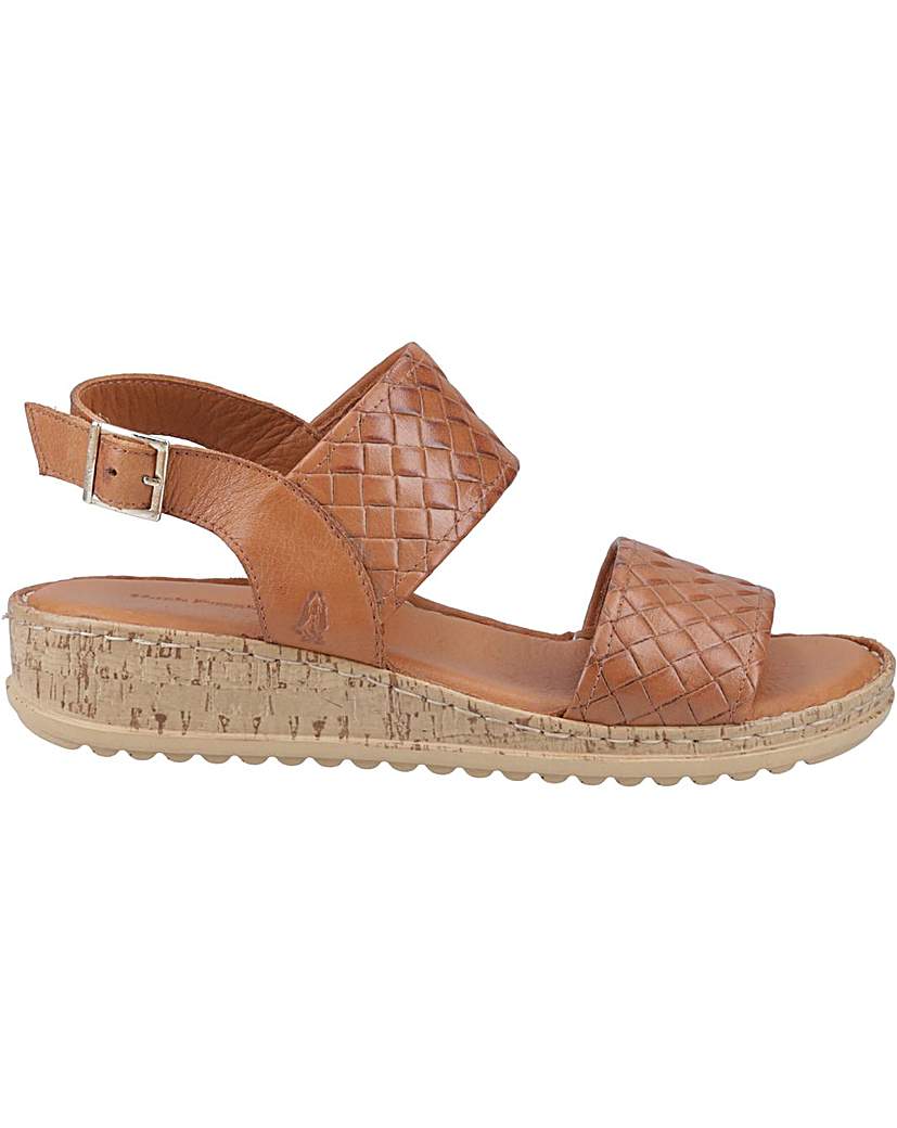 Hush Puppies Women's Leather Sandal - Tan - Size 5