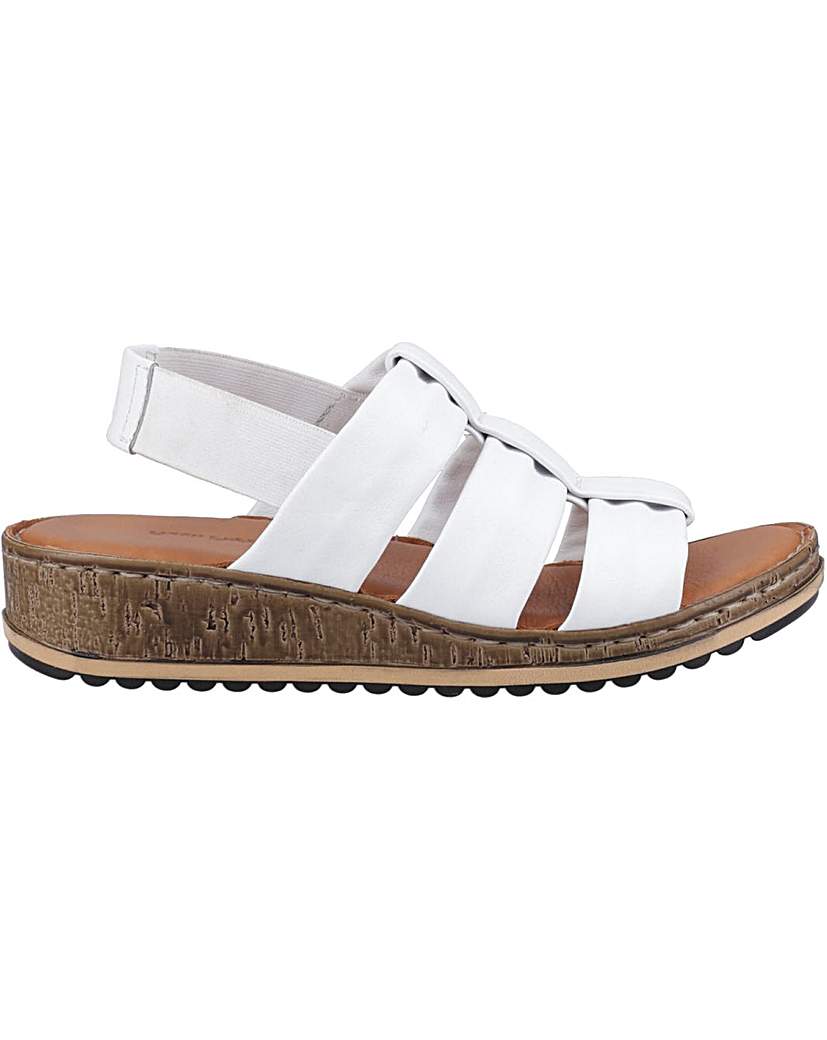 Hush Puppies Women's Sandal - Eden - Leather - White - Size 4