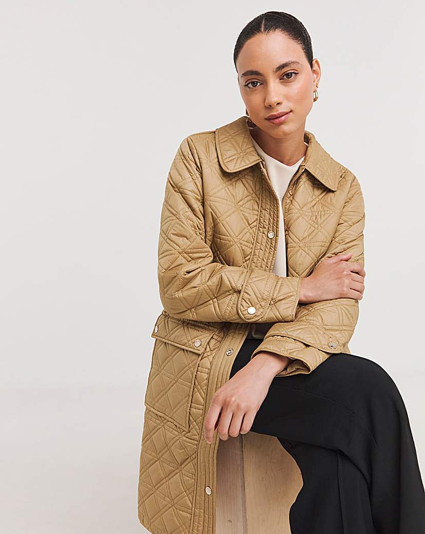 Dannimac Camel Quilted Jacket