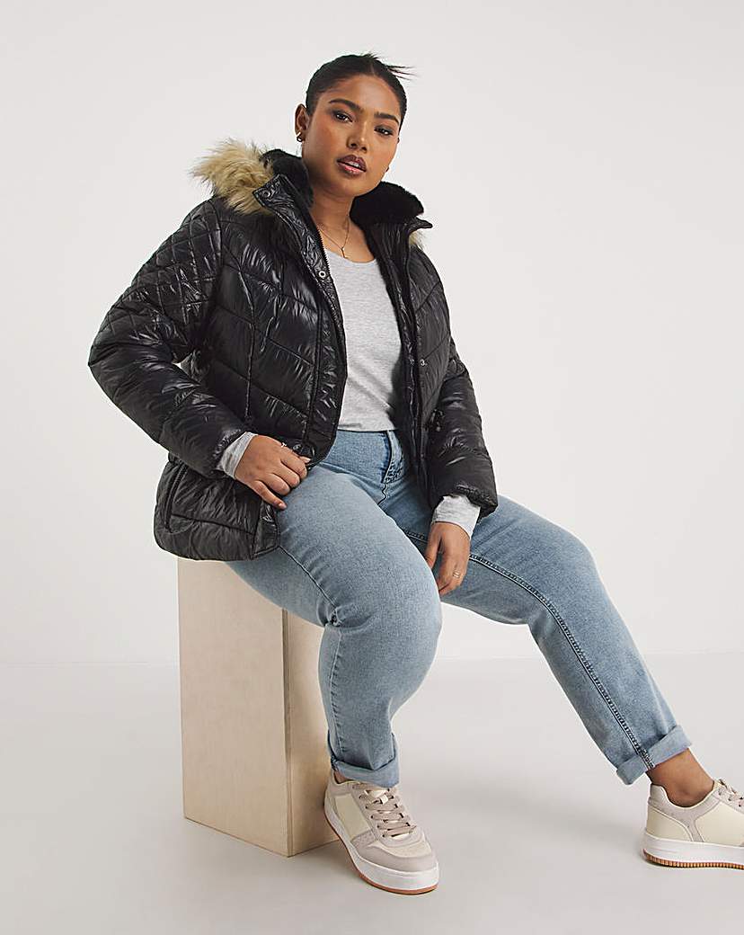 Belted Puffer Coat | Simply Be