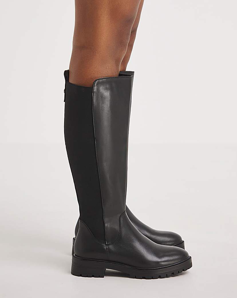 Leather High Leg Boot EEE Standard