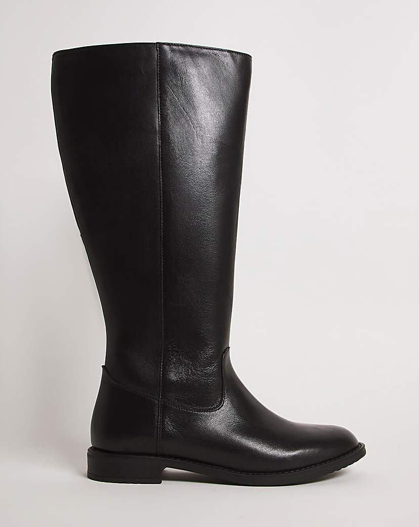 Leather High Leg Boot E Fit Curvy