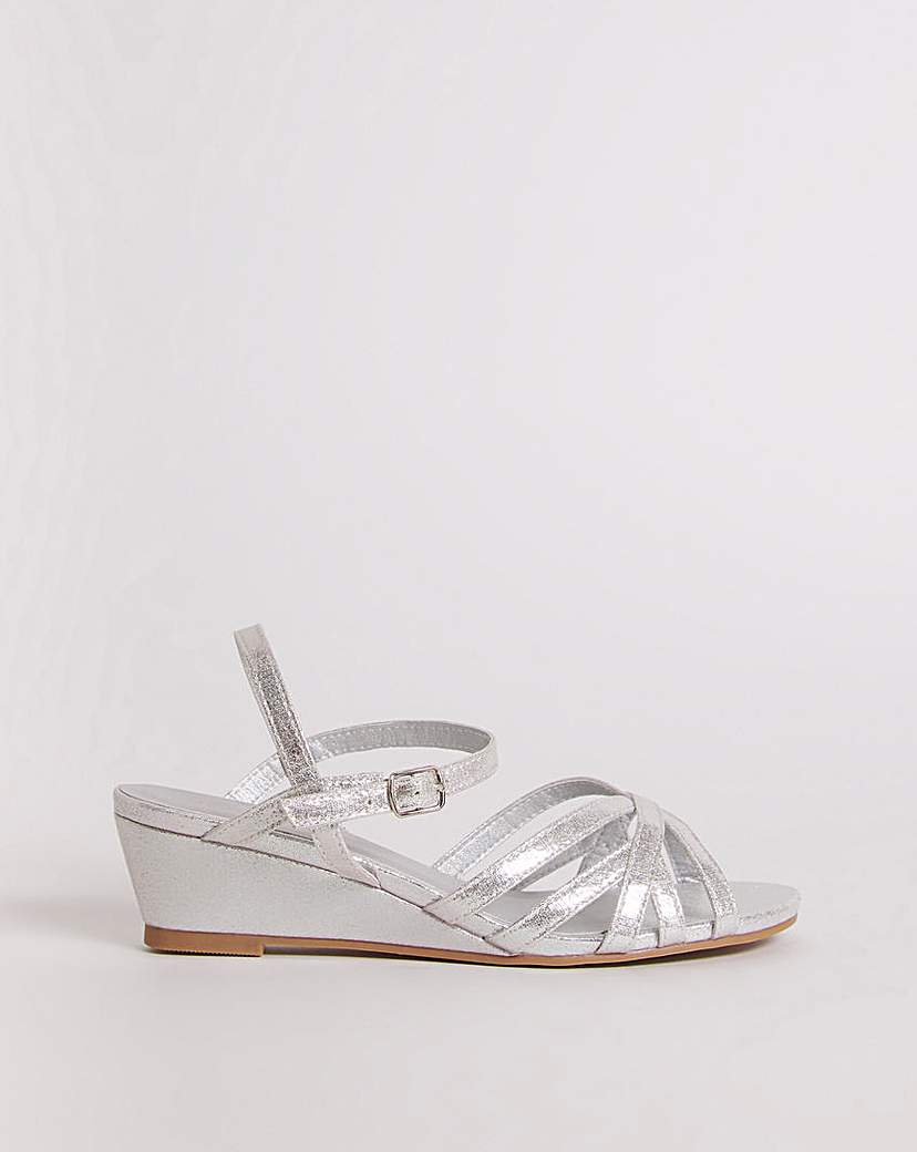 Peep Toe Wedge Sandal E Fit