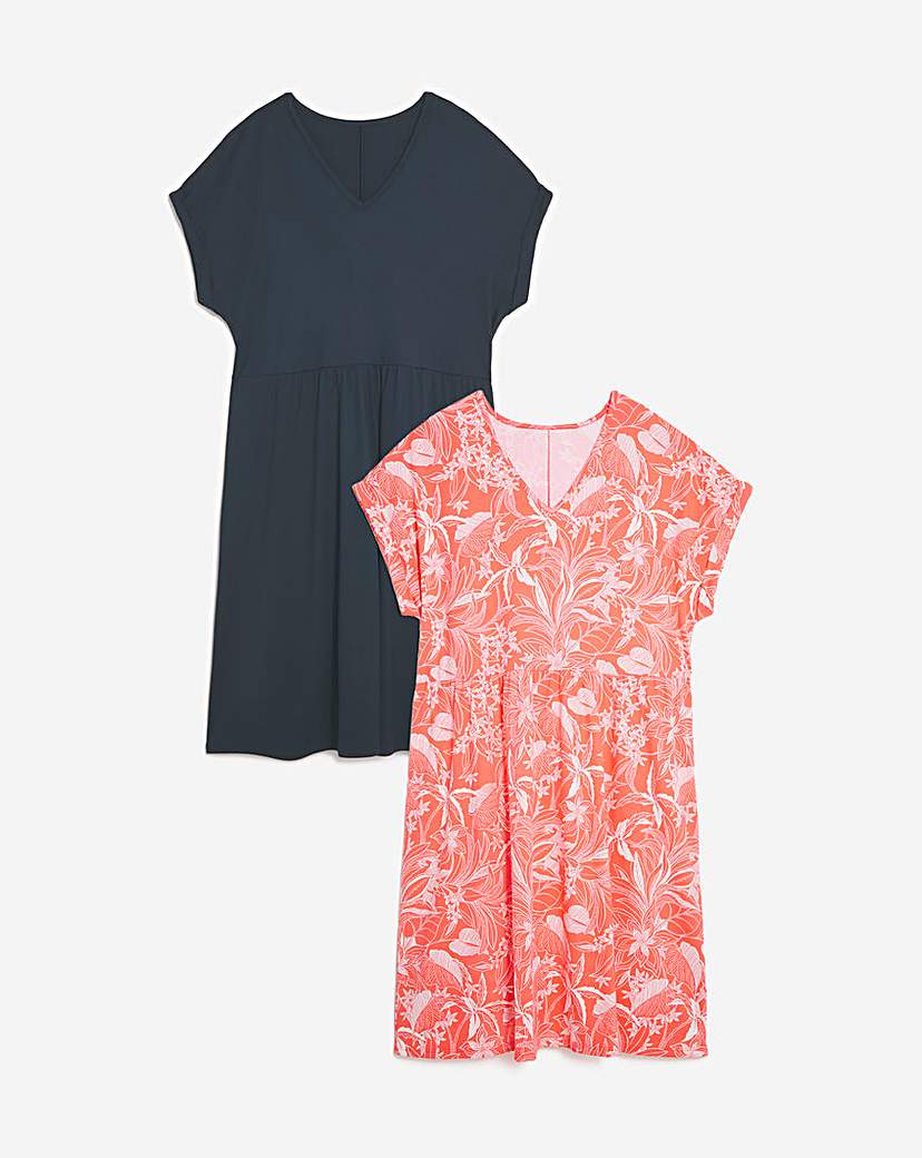 2 Pack Holiday Smock Dresses