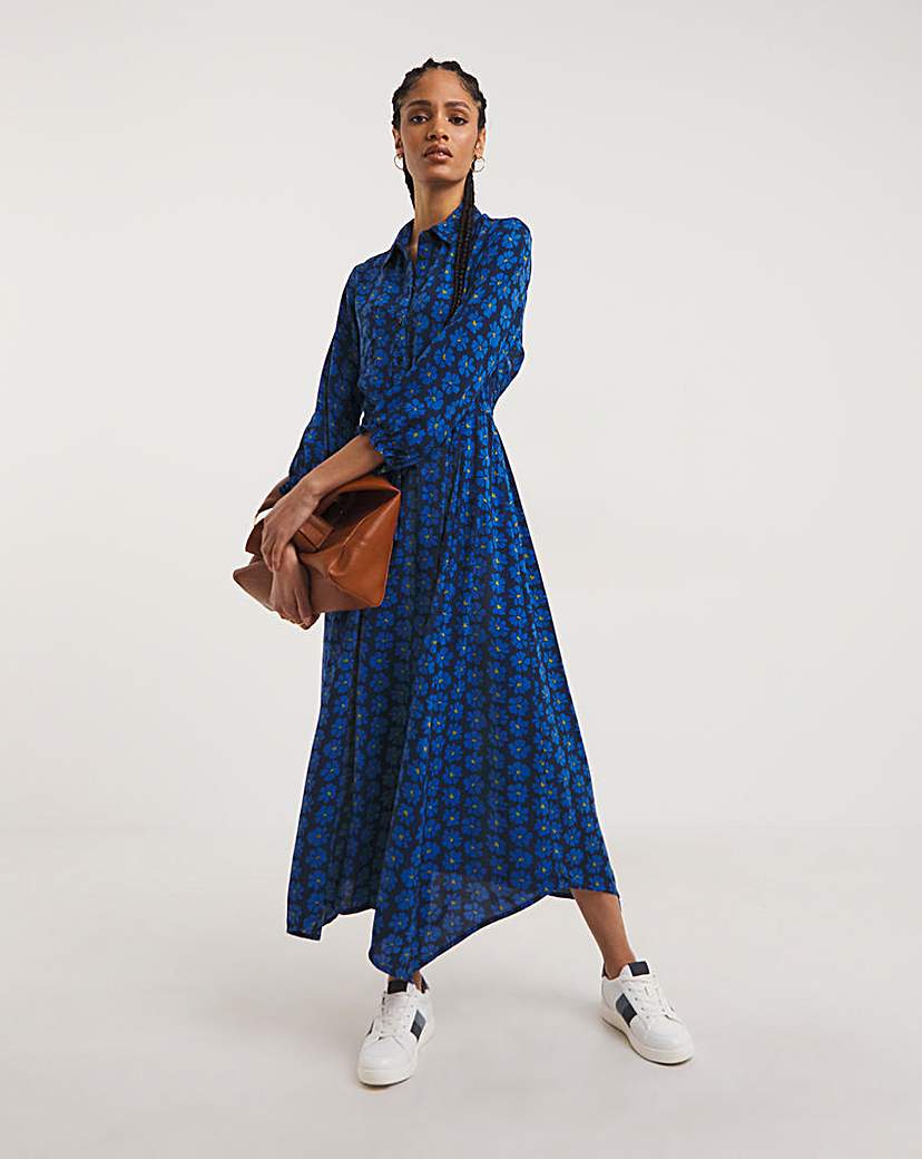 Tie Waisted Midi Shirt Dress