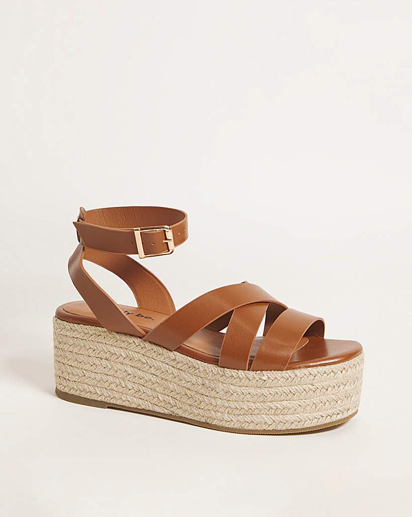 Flatform Espadrille Sandals Ex Wide
