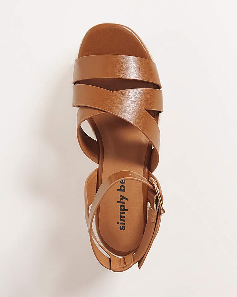 Flatform Espadrille Sandals Ex Wide