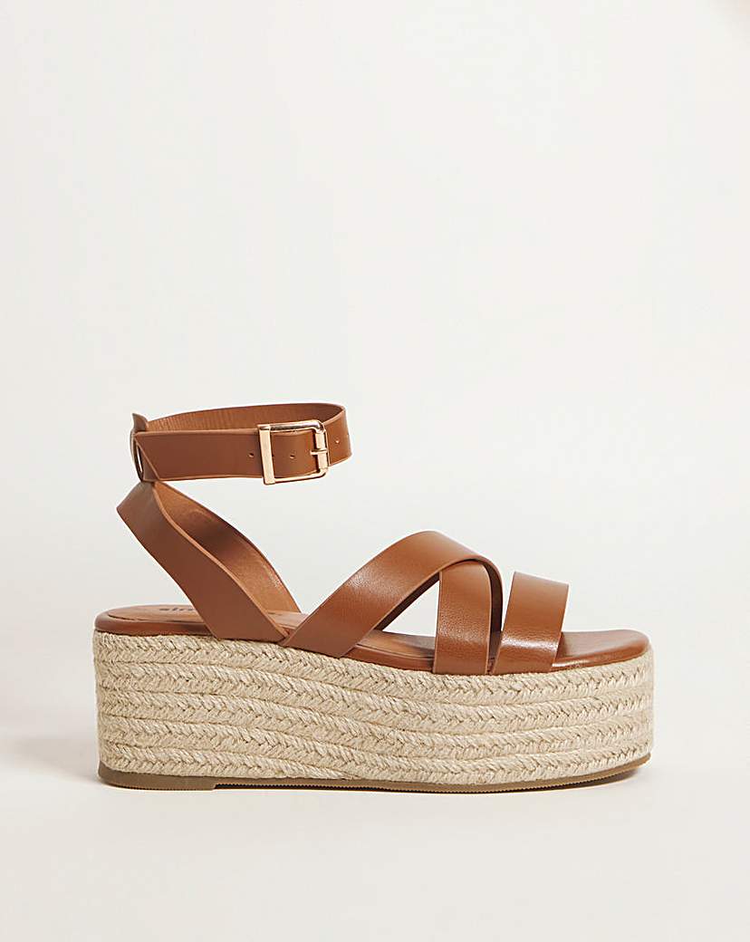 Flatform Espadrille Sandals Wide