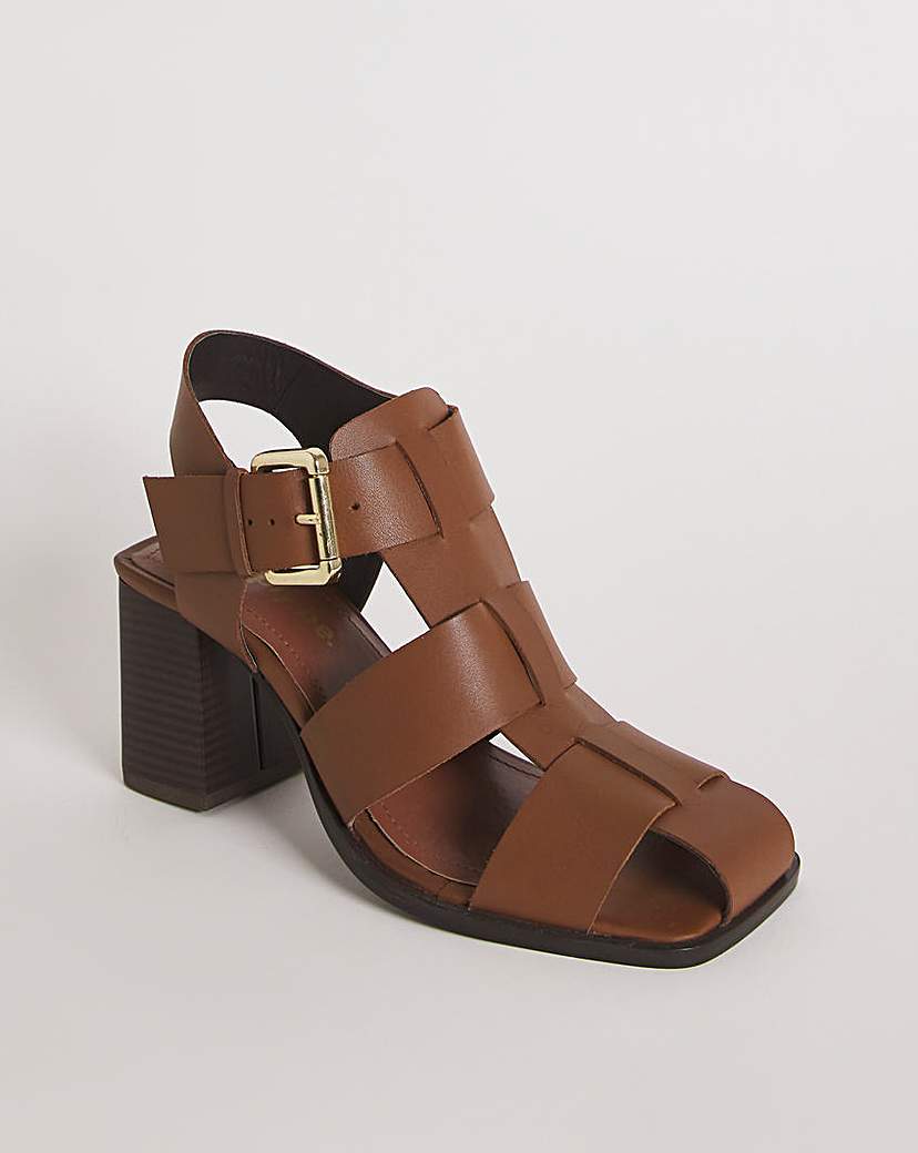Fisherman Block Heeled Shoes Ex Wide