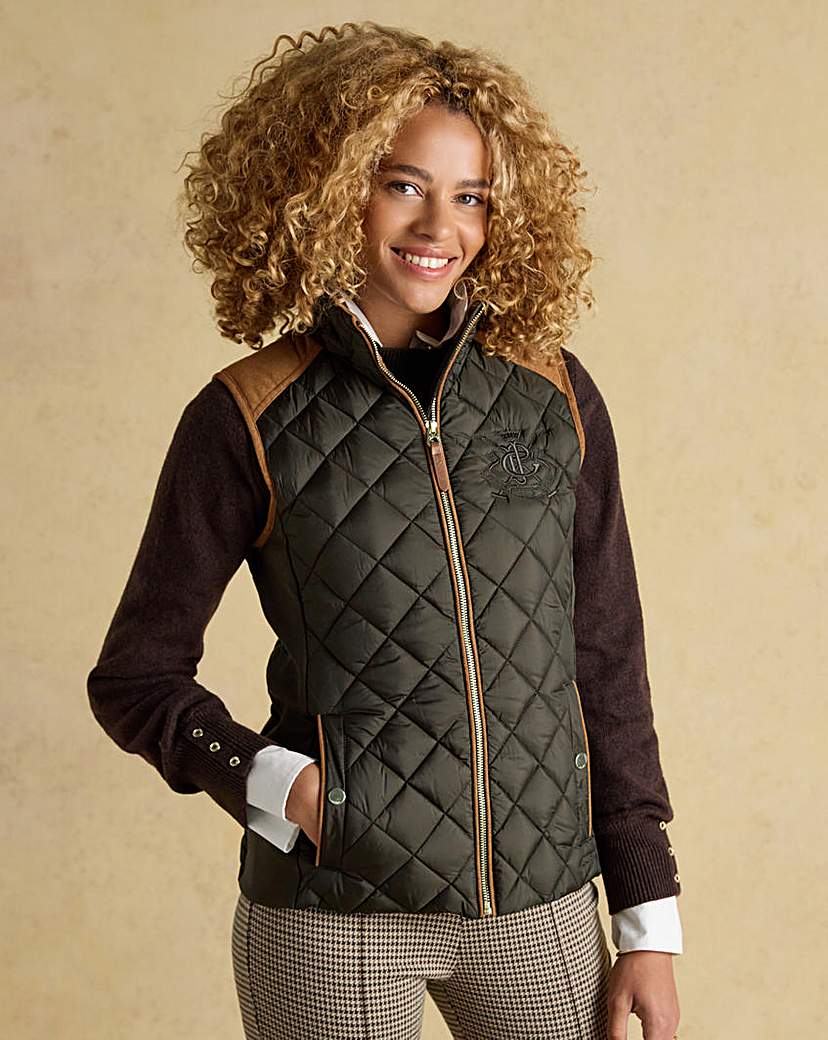 Joules Khaki Braemar Gilet Size 10