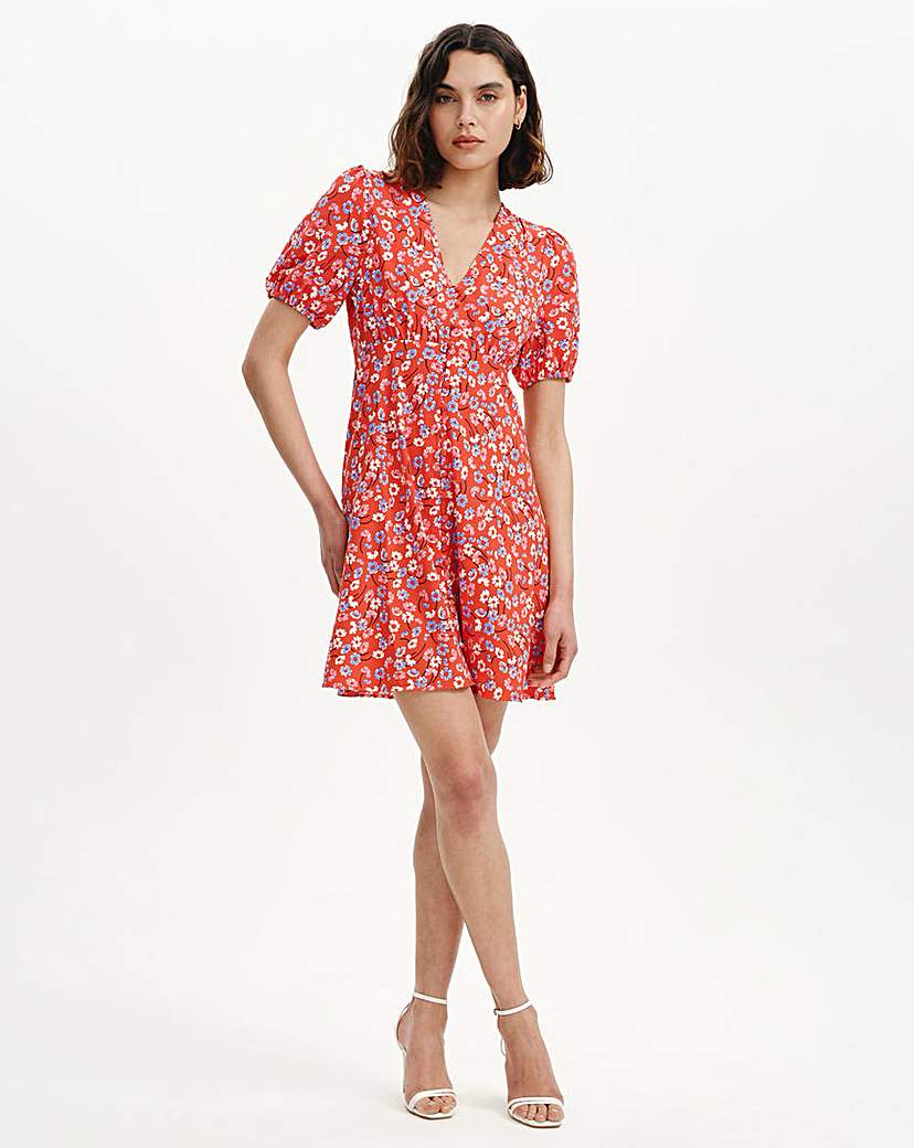 Finery London Women's Red Ensley Dress