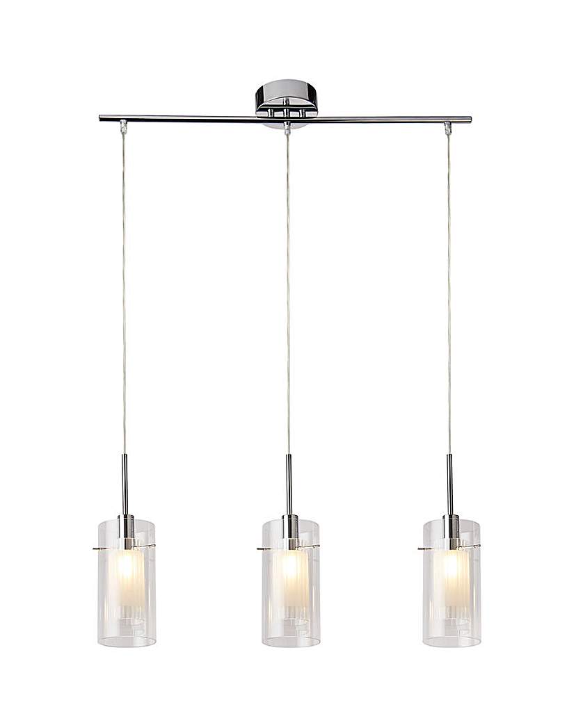 Chrome and Clear Glass Shade Pendant