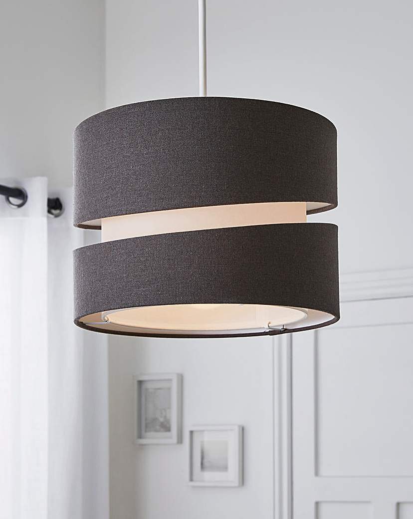 Two Tier 28cm Shade Charcoal - Searchlight