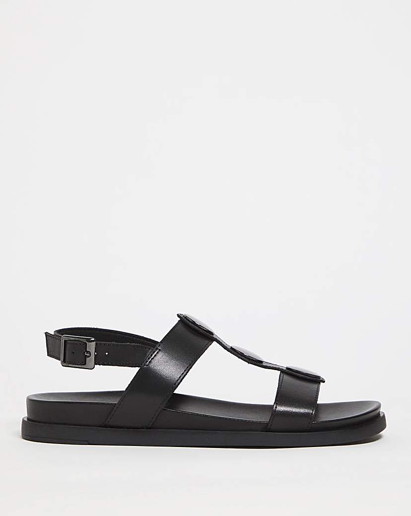 T Bar Sandals with Stud Detail E Fit