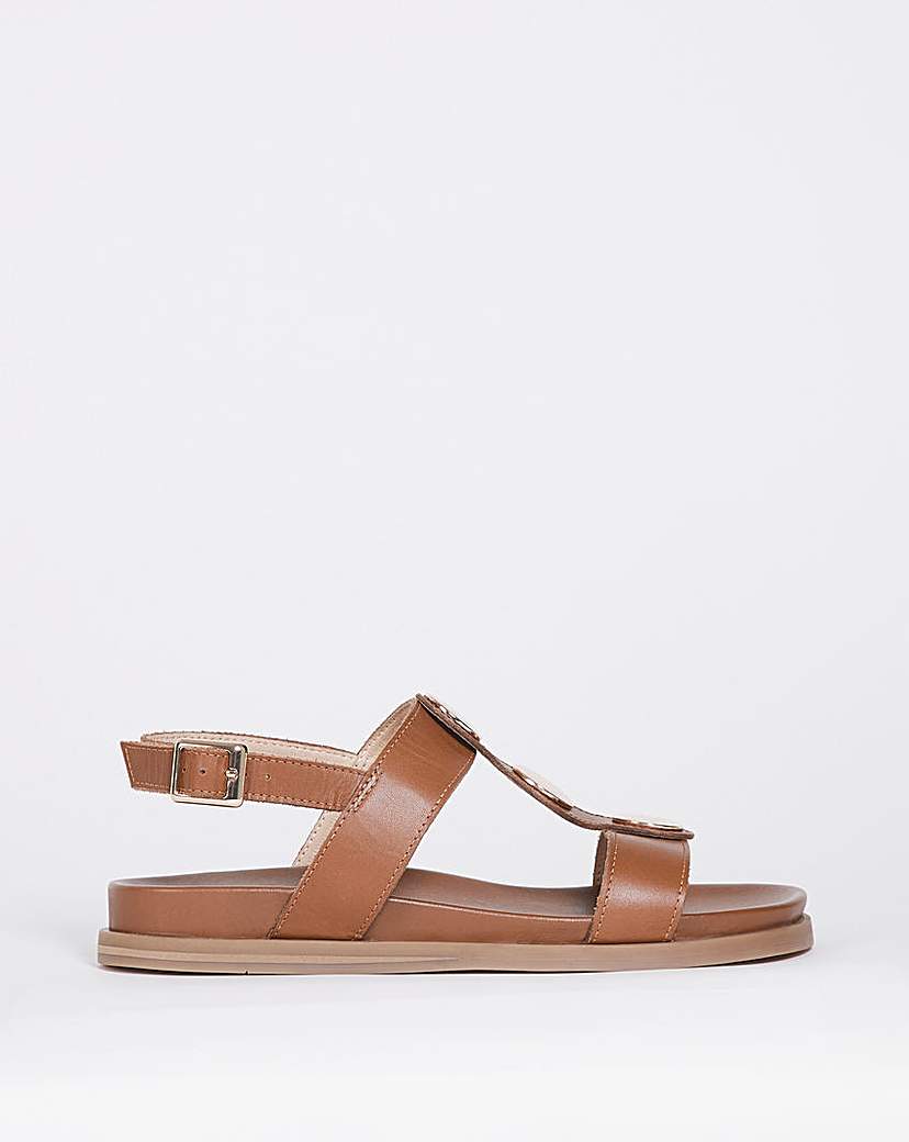 T Bar Sandals with Stud Detail EEE Fit