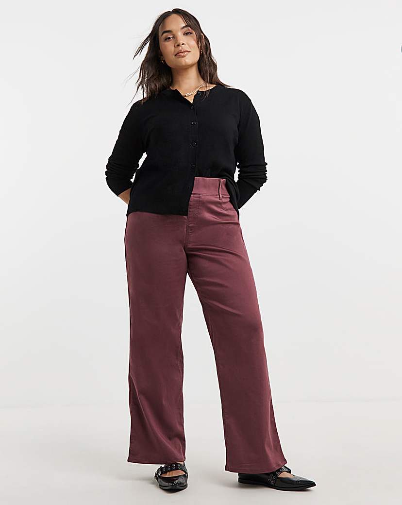 New In - Burgundy Wide Leg Jegging