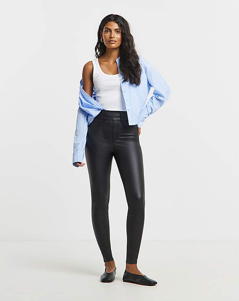 New In - Black Coated Skinny Jeggings