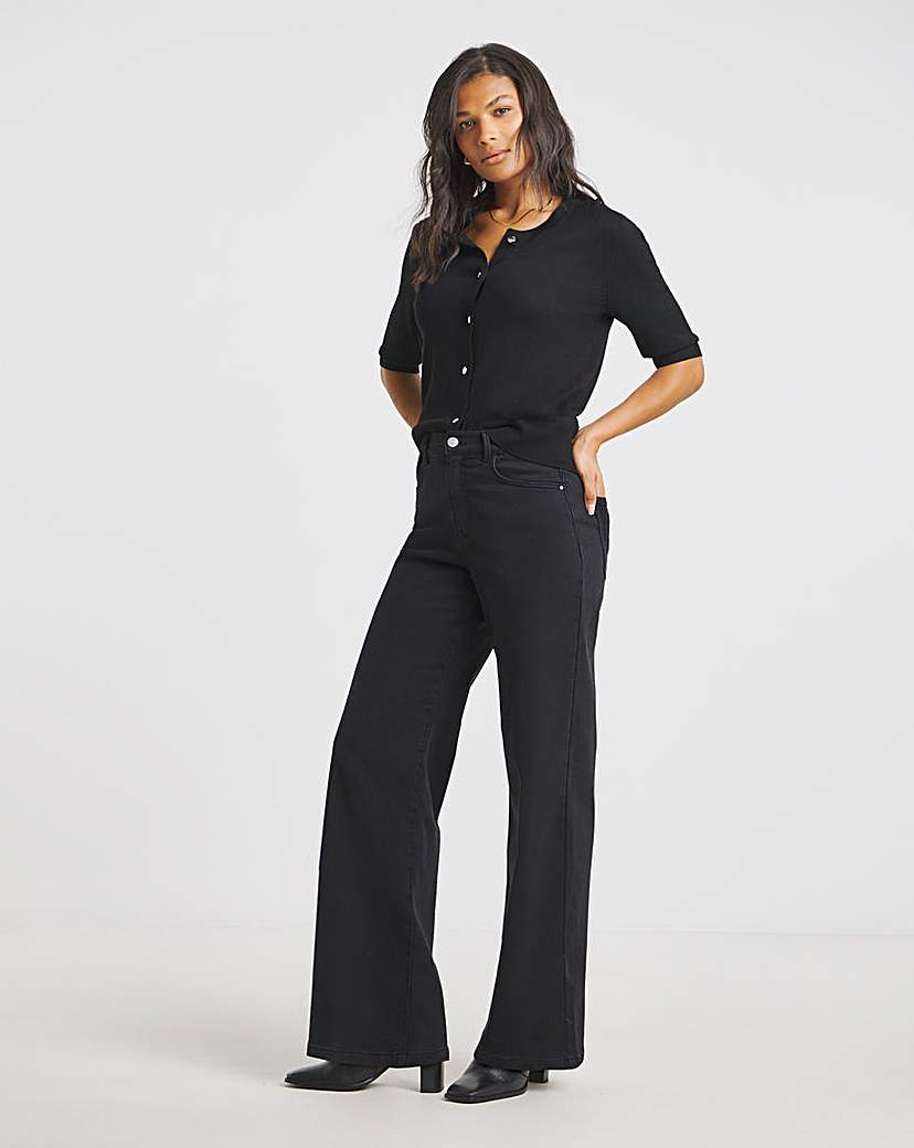 New In - Black Wide Leg Cosy Jeans