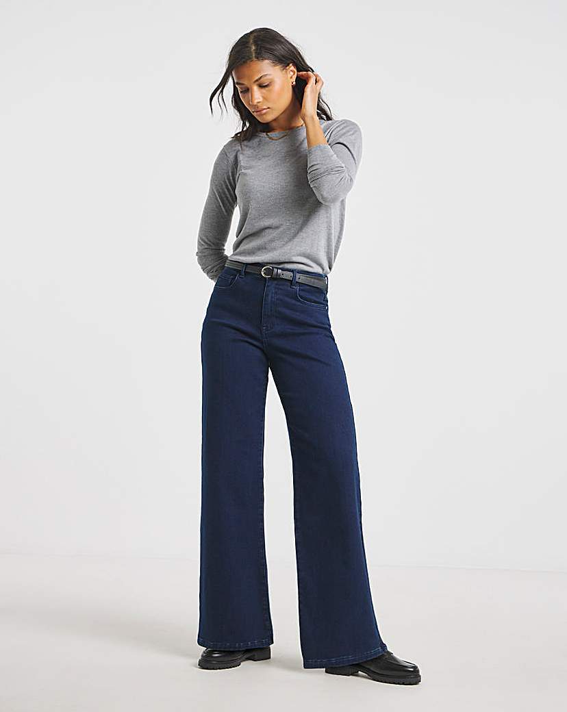 New In - Dark Indigo Wide Leg Cosy Jeans