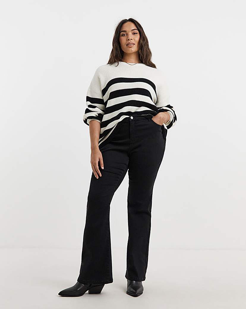 New In - Black Flare Leg Cosy Jeans
