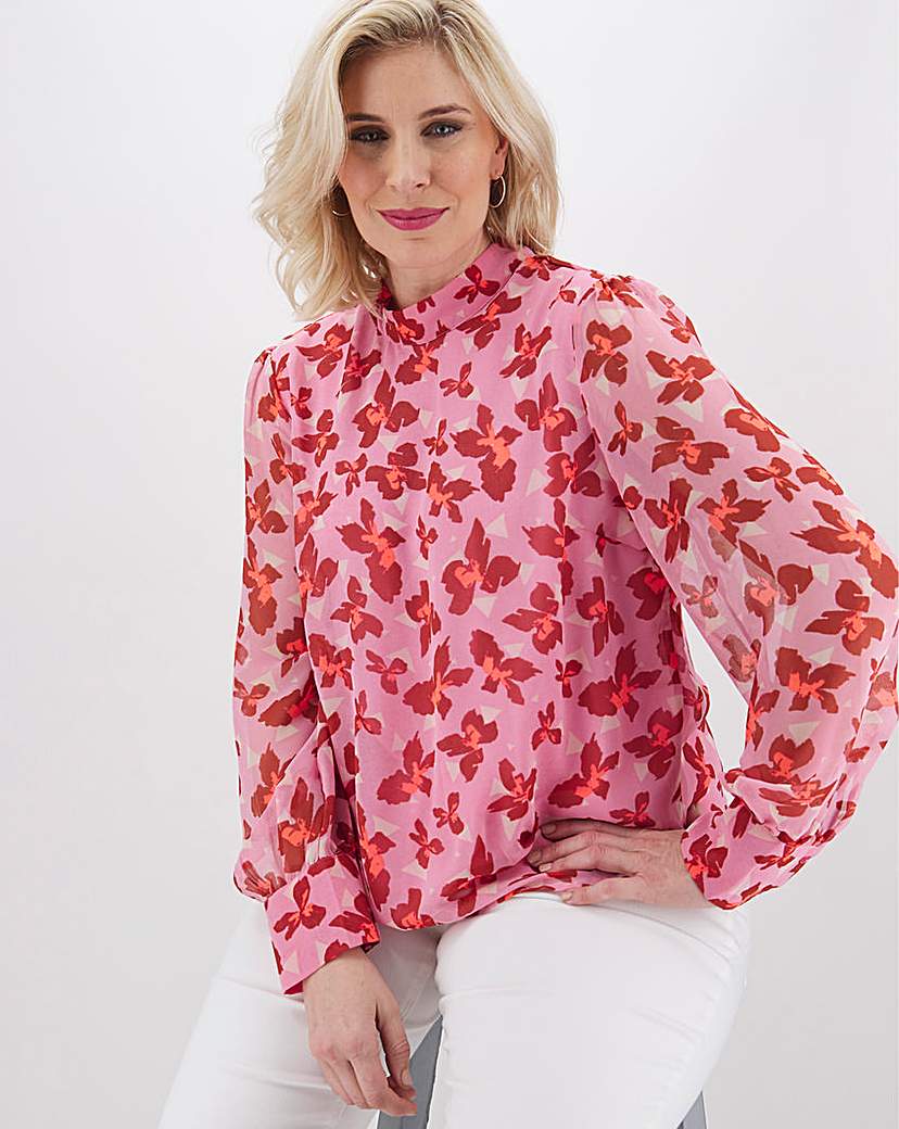 Vero Moda High Neck Floral Blouse