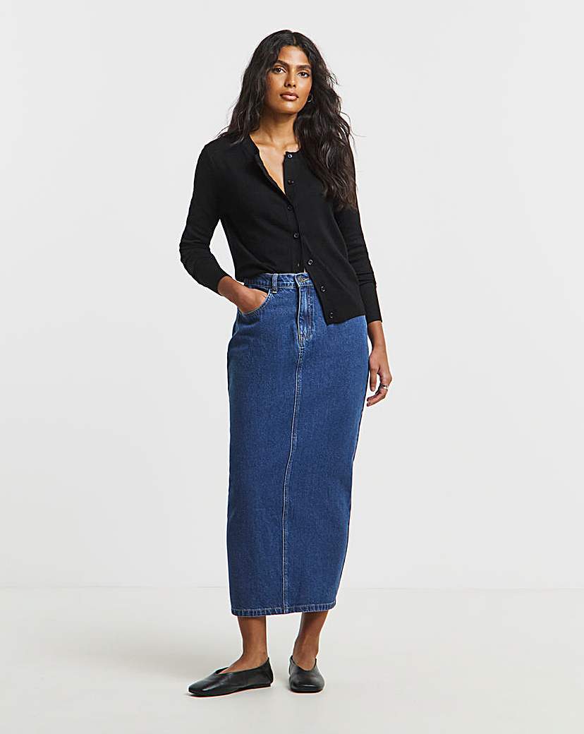 New In - Mid Wash Midaxi Skirt