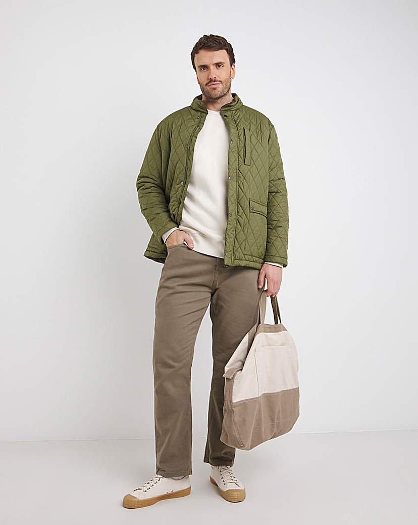 Quilted Worker Jacket Olive