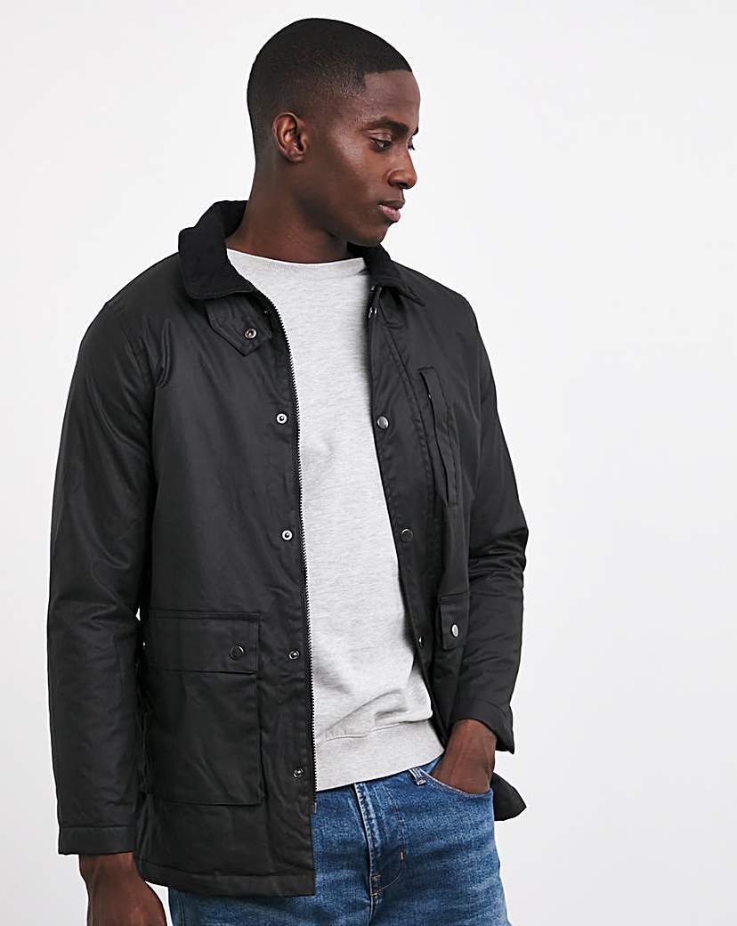 Black Cotton Wax Jacket