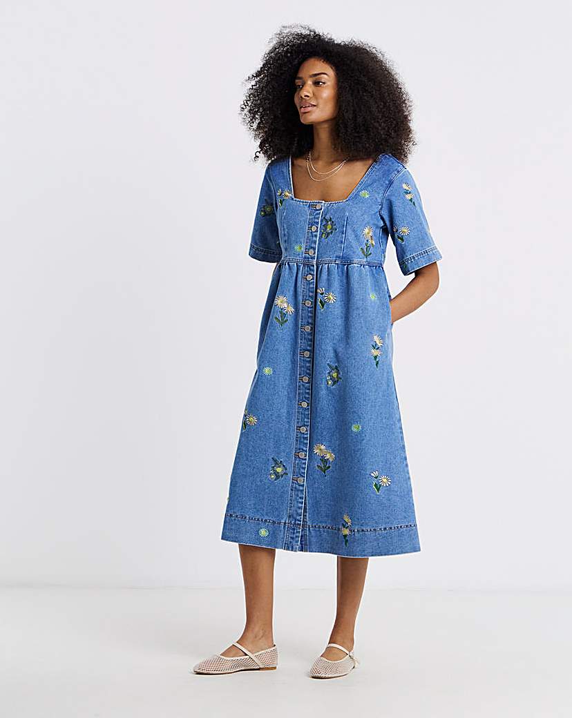 kids denim dress Girl's Wrangler Denim Sleeveless Dress main image 0