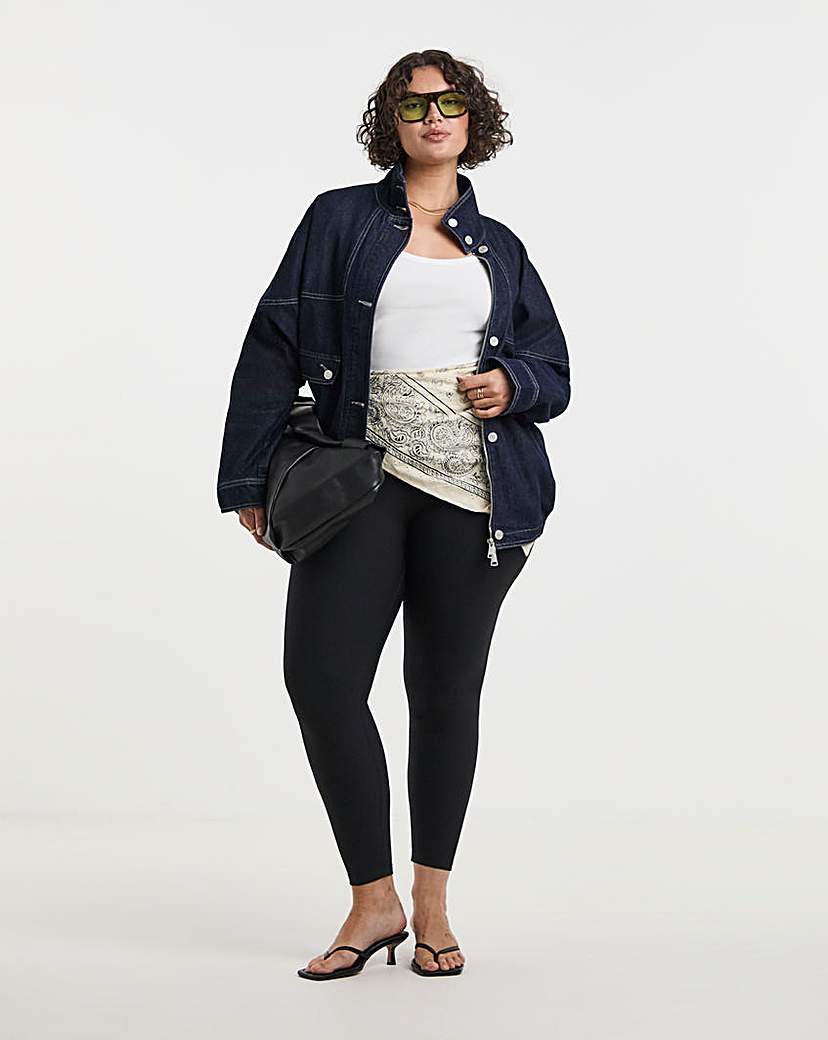 Simply Be Funnel Neck Denim Jacket