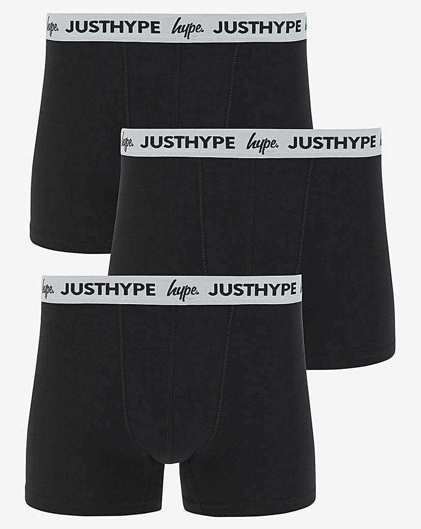Image of Hype 3 Pack Black Boxer Shorts