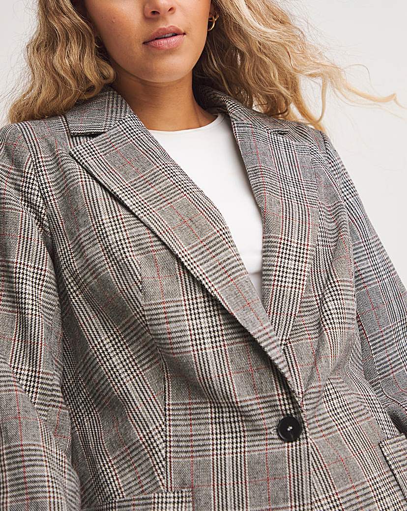 Check Single Breasted Blazer