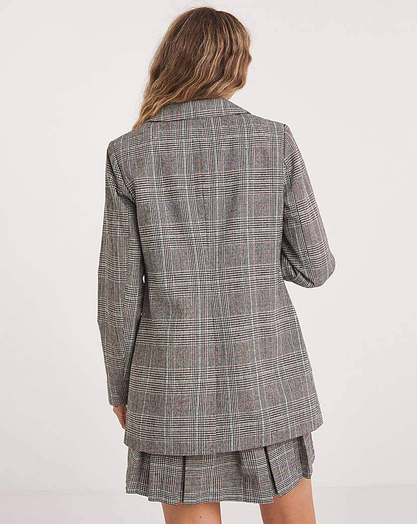 Check Single Breasted Blazer