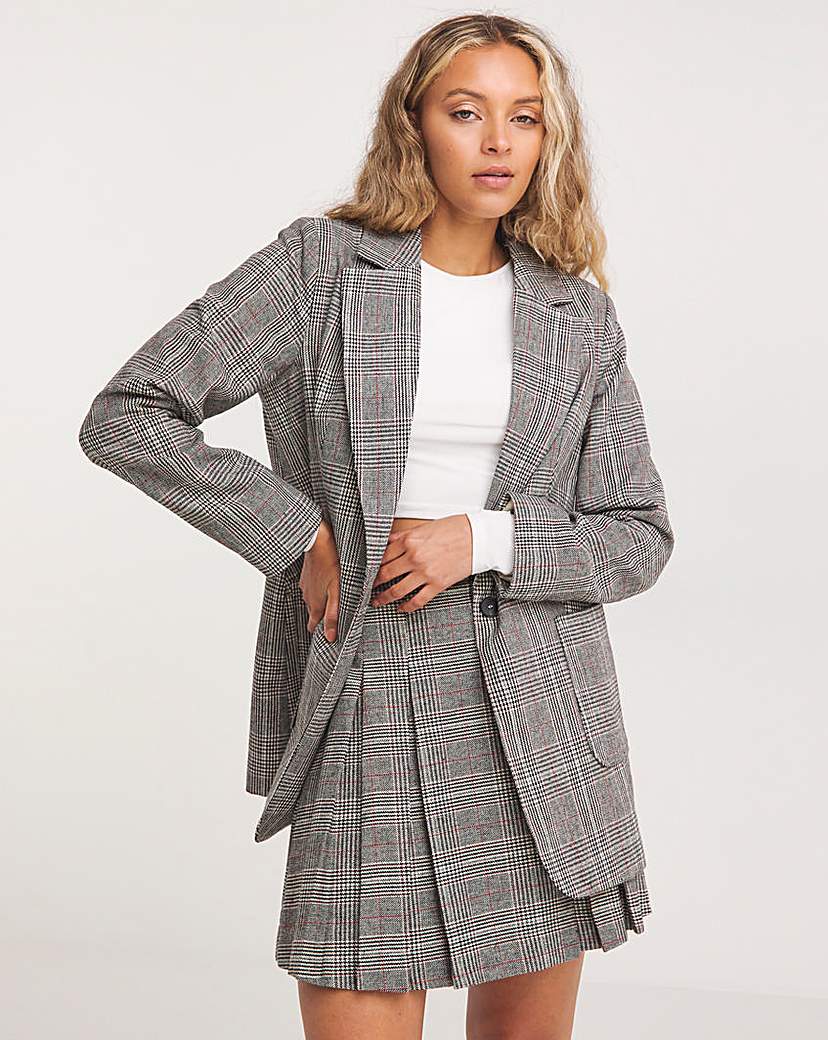 Check Single Breasted Blazer