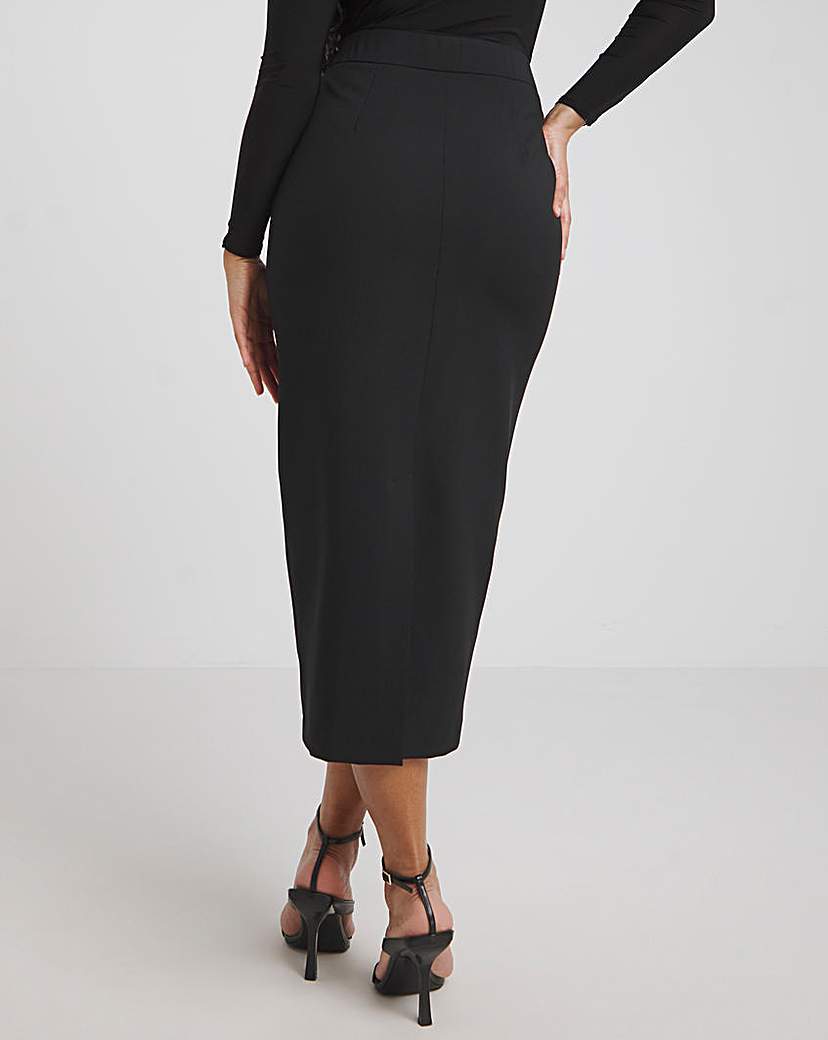 Bi-Stretch Utility Midi Skirt