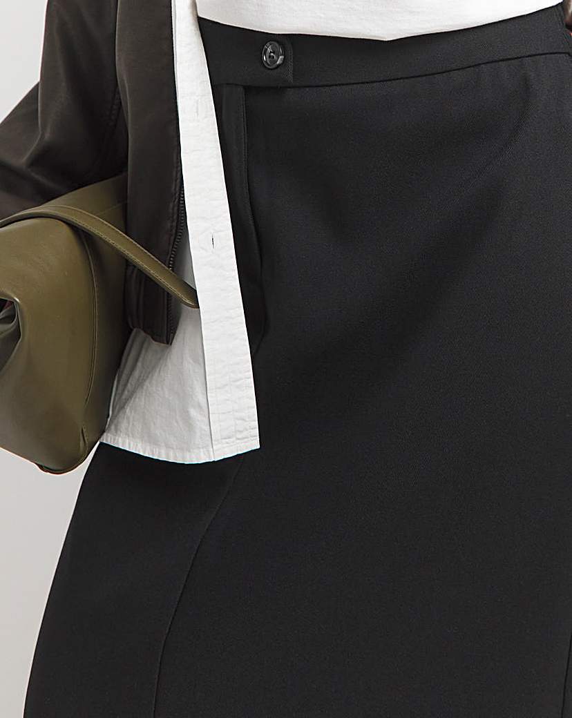 Black Tailored Maxi Skirt